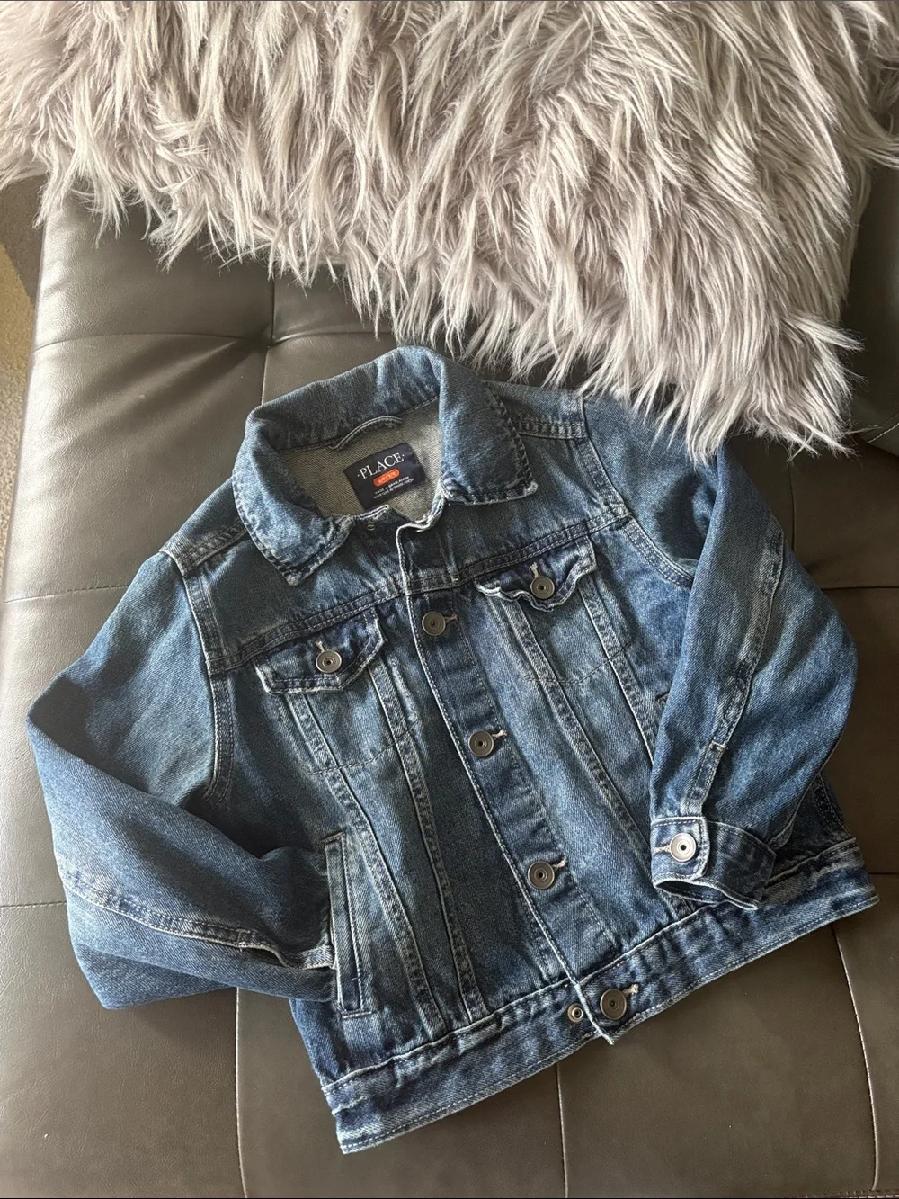 The Children's Place Dark Blue Denim Jacket for Kids